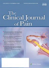 CLINICAL JOURNAL OF PAIN雜志封面